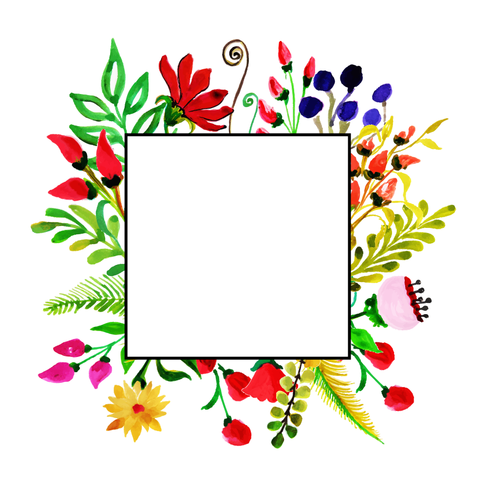 Floral frame Transparent PNG Image