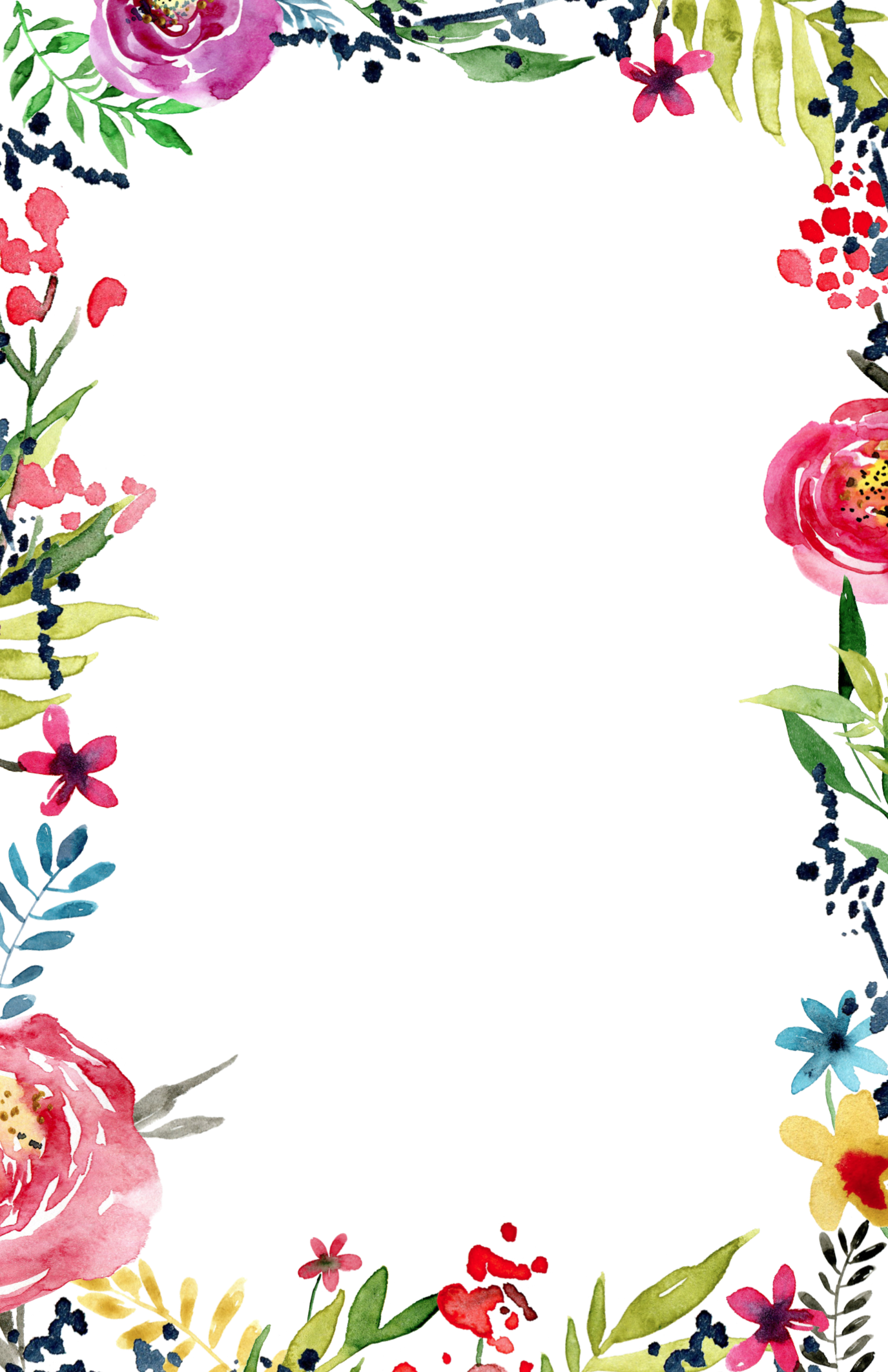 Floral frame Transparent PNG Image