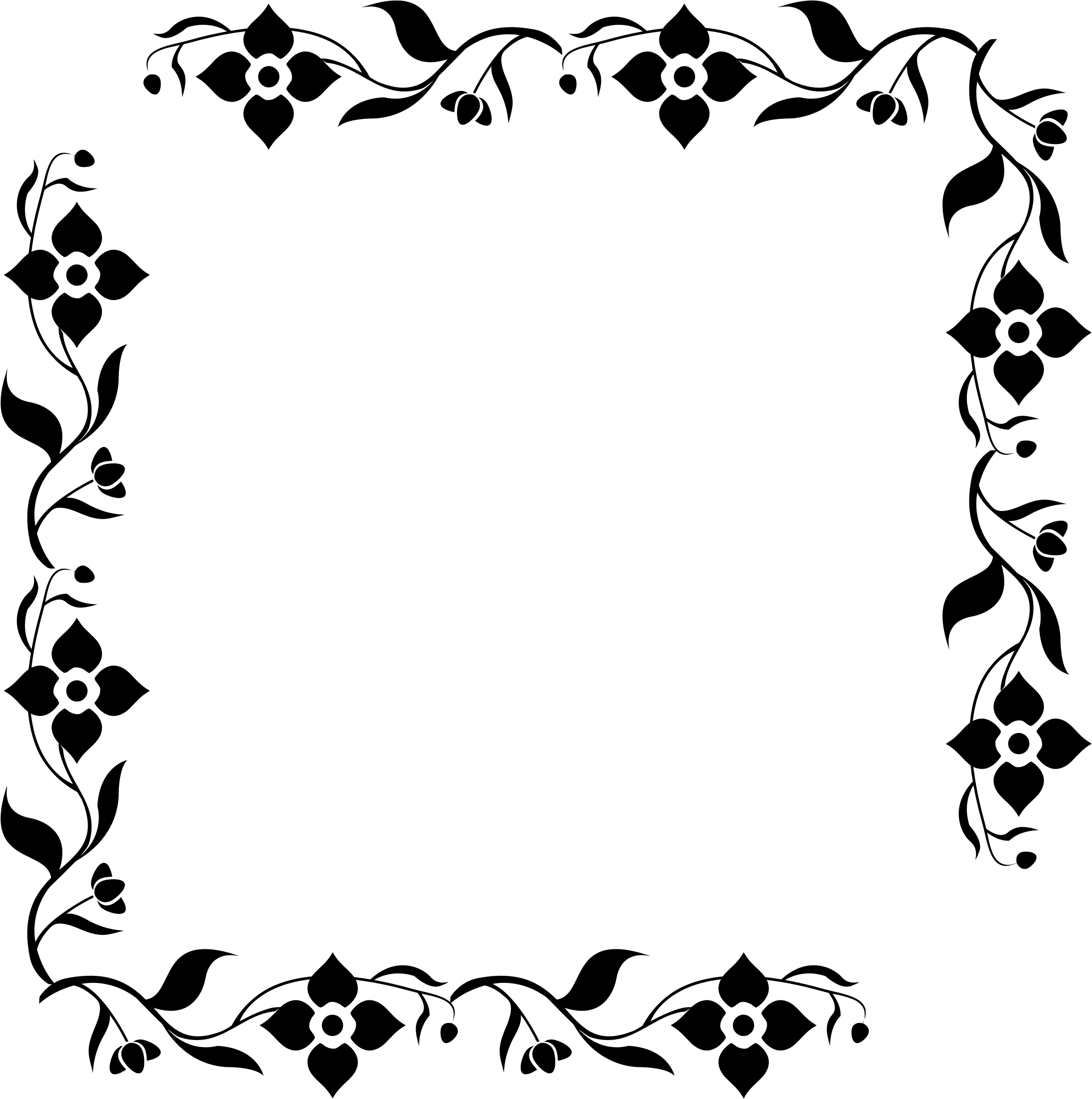 Floral frame Transparent PNG Image