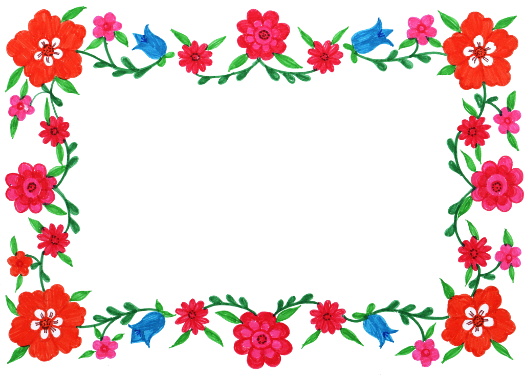 Floral frame Transparent PNG Image