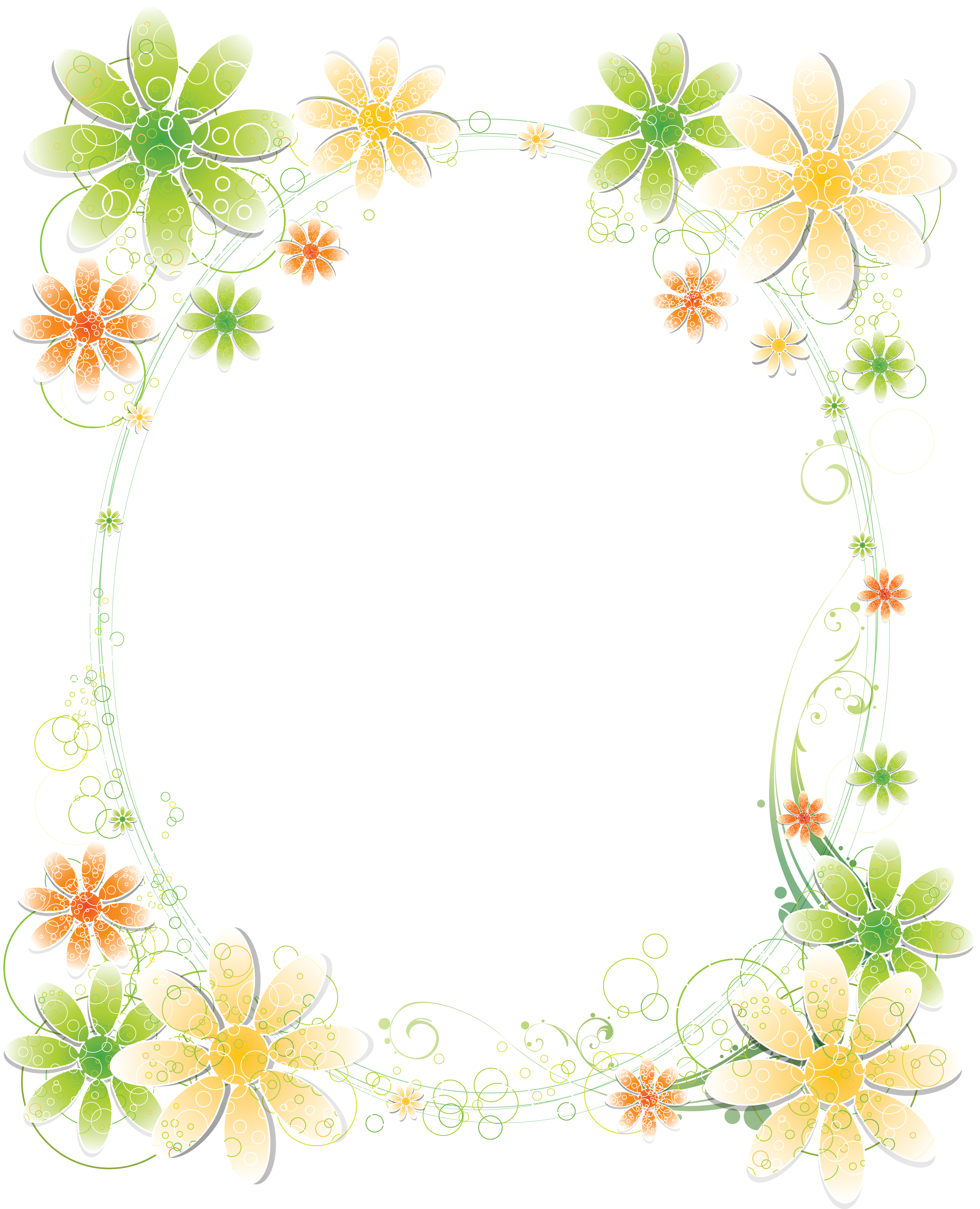 Floral frame Transparent PNG Image