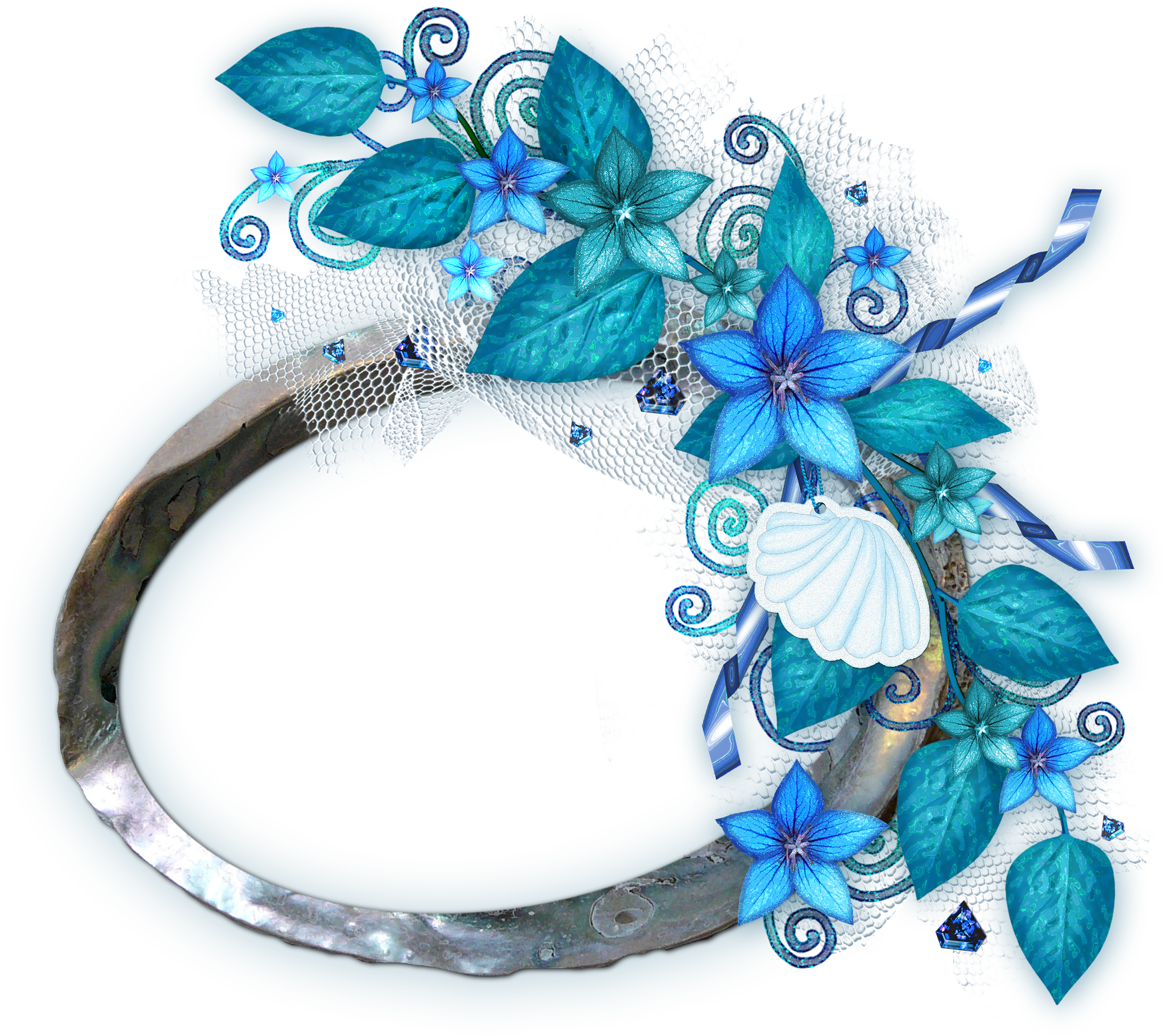 Floral frame Transparent PNG Image