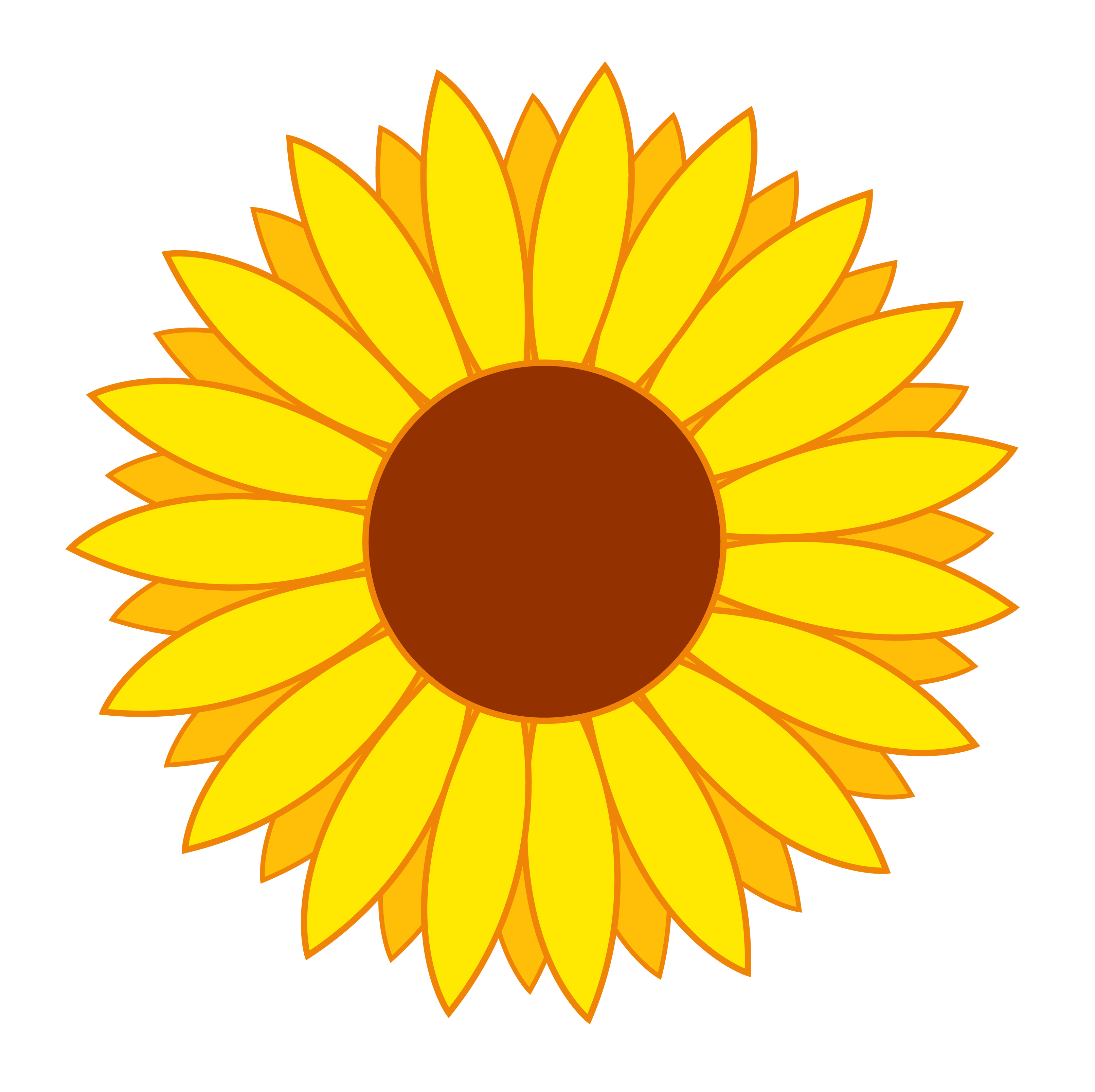 Vector Flower Art Sunflower Free PNG HQ PNG Image