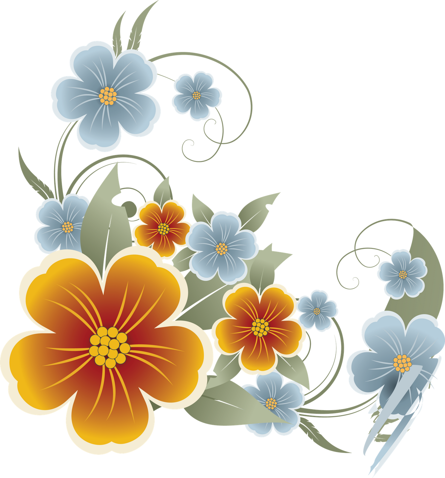 Vector Flowers Design Free PNG HQ PNG Image