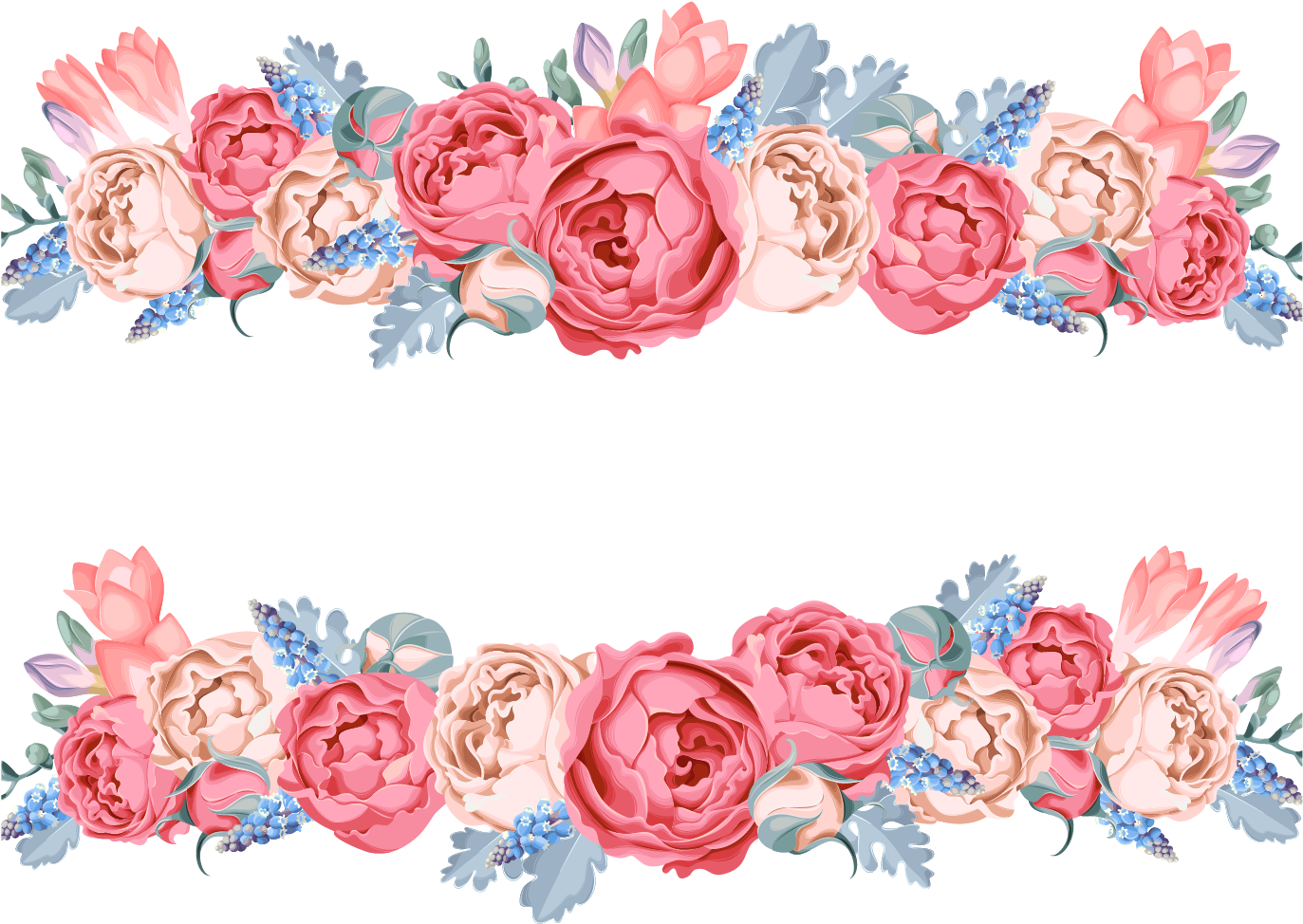 Vector Frame Flowers PNG Free Photo PNG Image