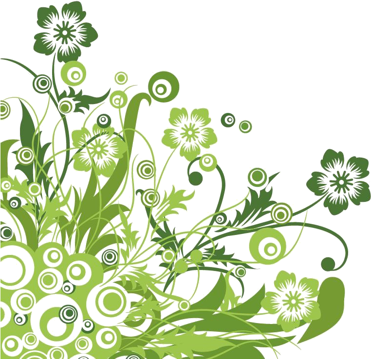 green flowers clipart