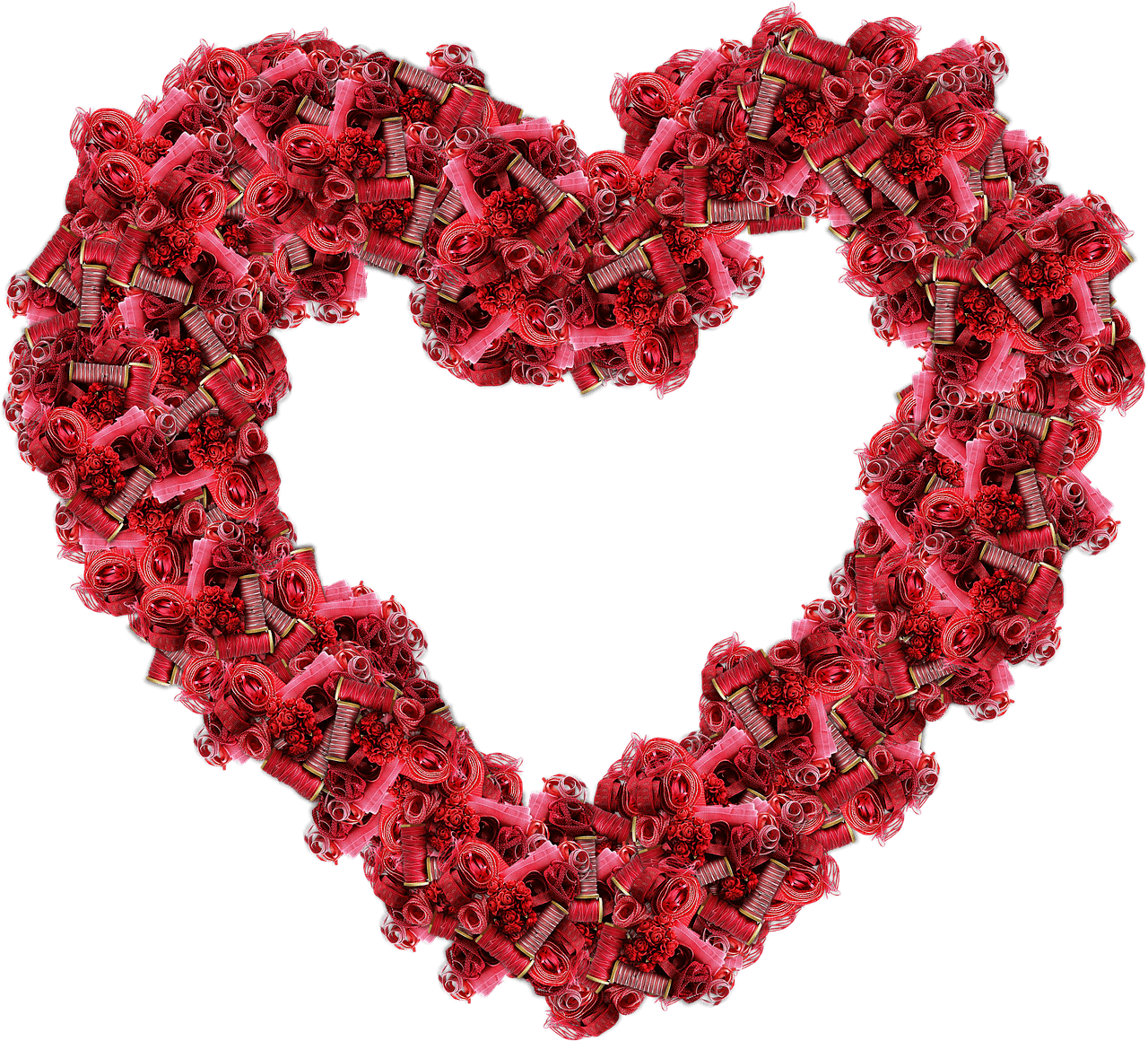 Heart Flower Red Photos Free HD Image PNG Image