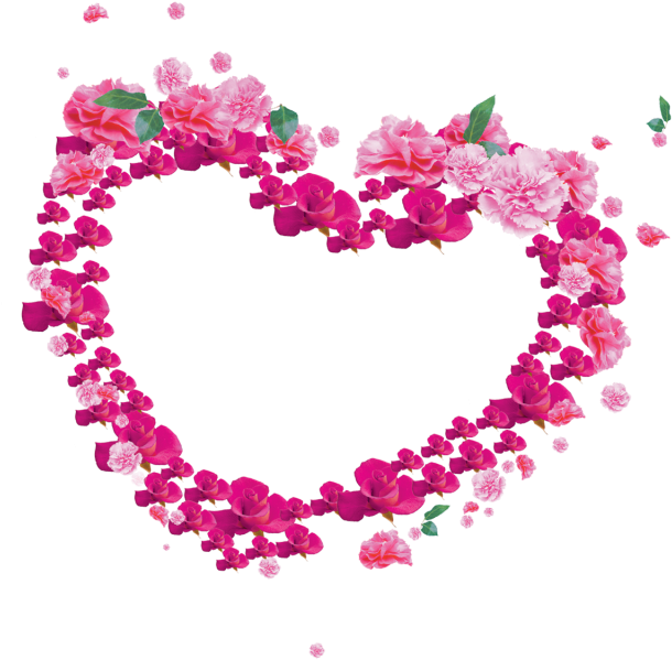 Heart Flower Romantic Free Clipart HD PNG Image
