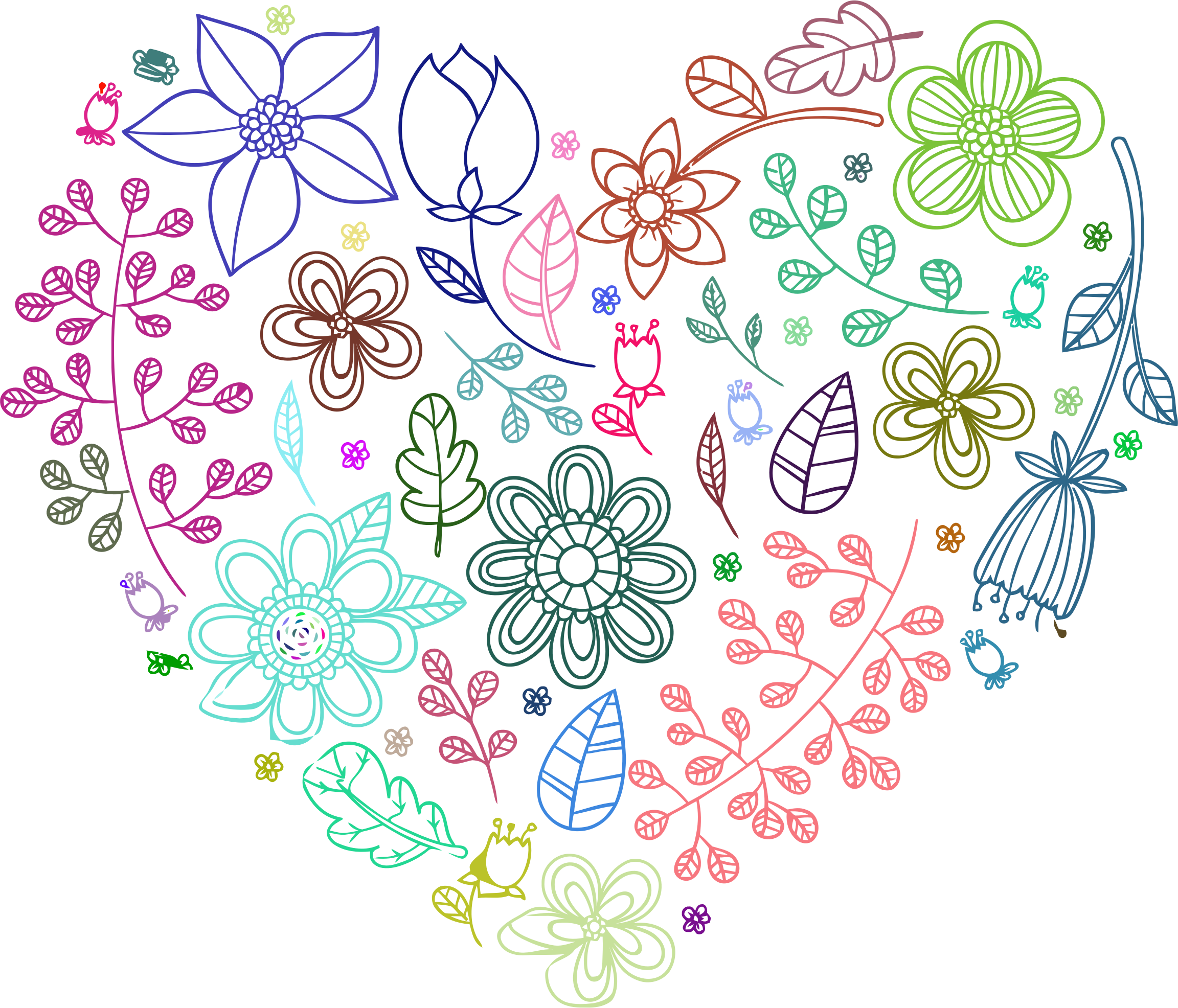 Heart Vector Romantic Flower PNG Download Free PNG Image
