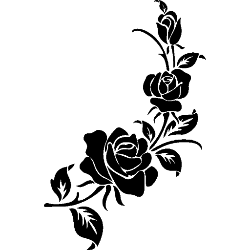 Free Rose Silhouette Transparent, Download Free Rose Silhouette