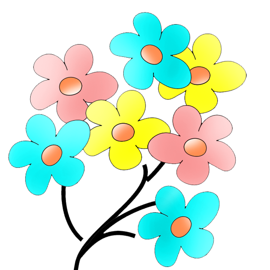 Colorful Flowers Transparent PNG Image