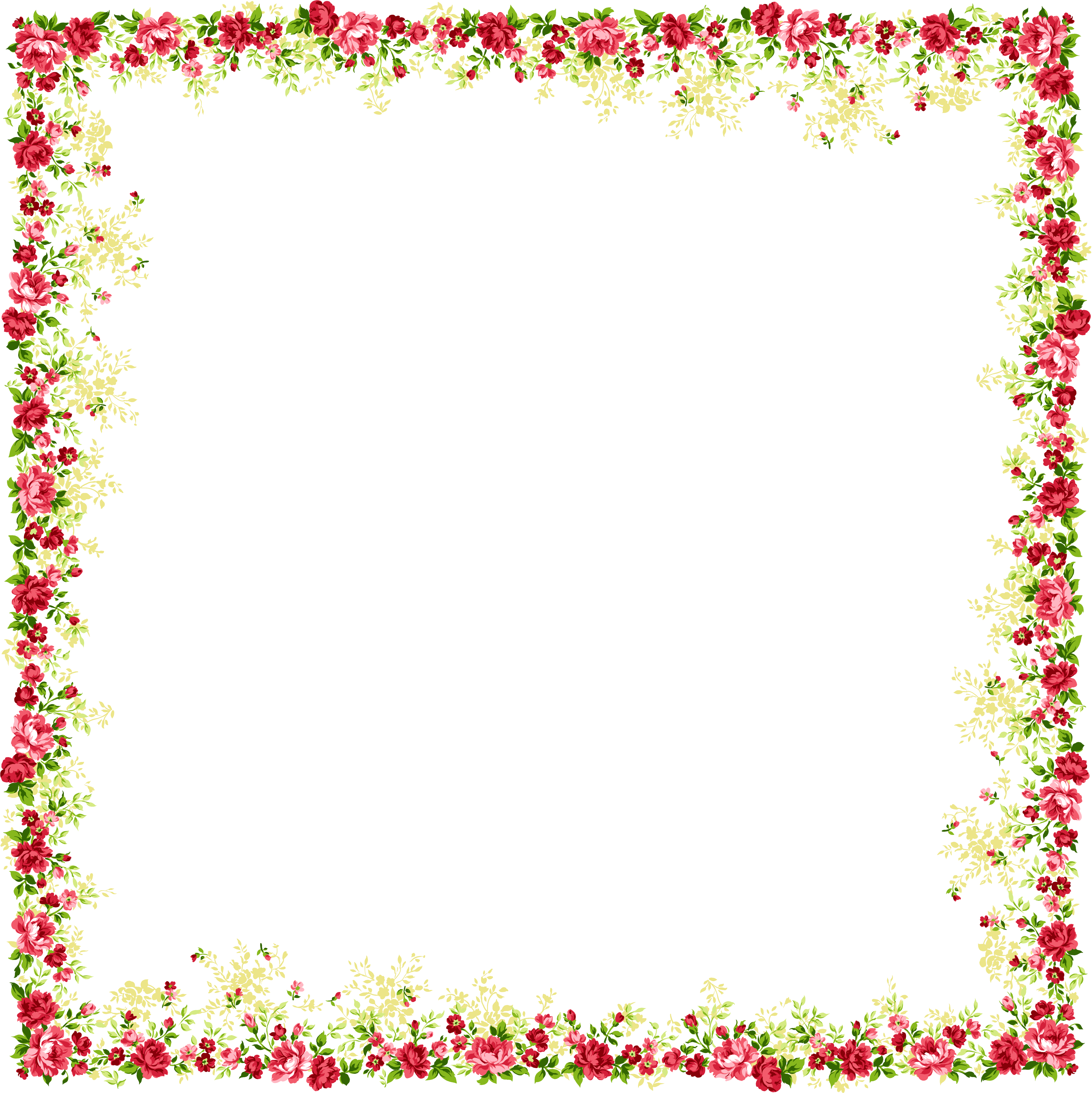 And Picture Flower Frame Frames Borders PNG Image