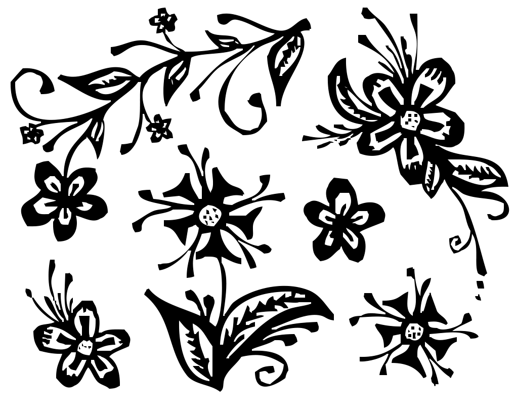 Download Flower Drawing Illustration PNG Image High Quality HQ PNG