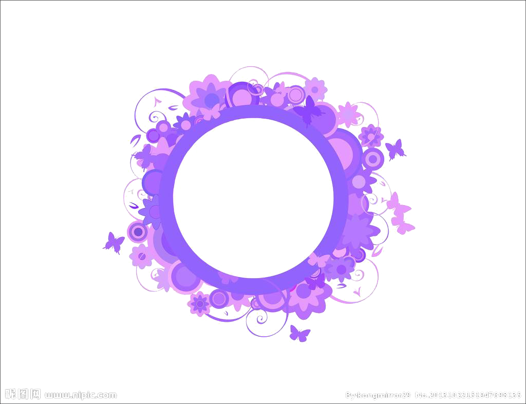 Purple Material Frame Flower Free Download Image PNG Image