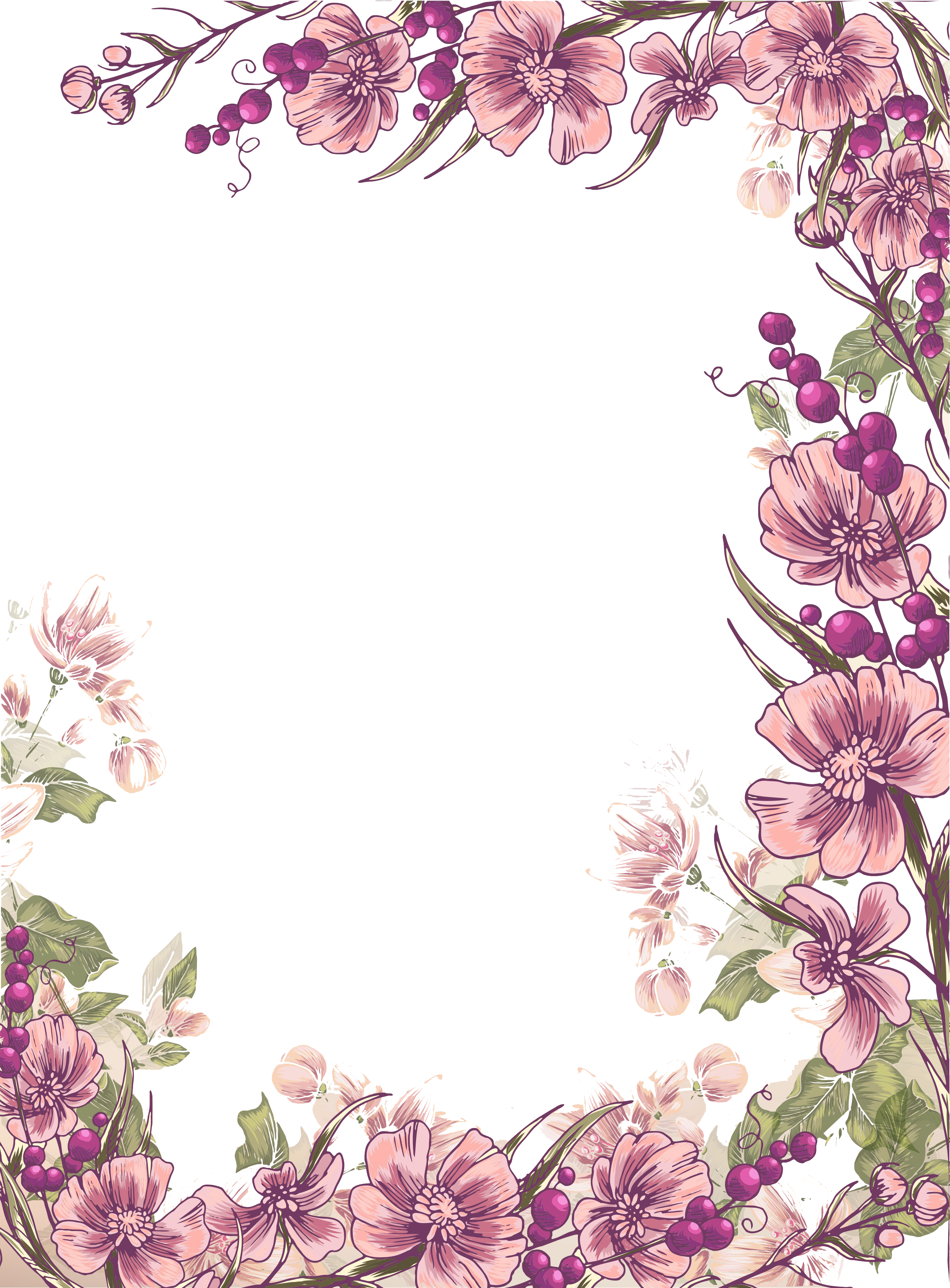 Flower Purple Illustration Euclidean Vector Design Ink PNG Image