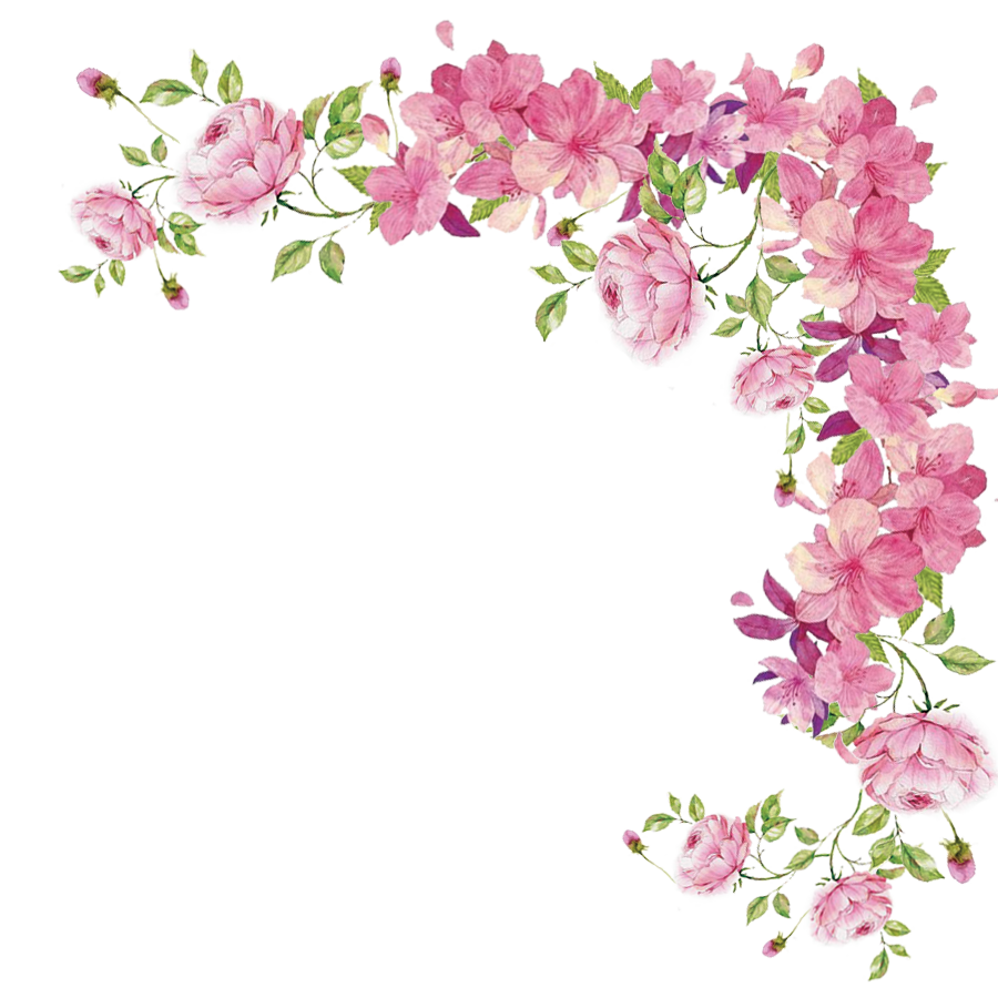 Flower Small Fresh Flowers Border Hand-Painted PNG Image. 