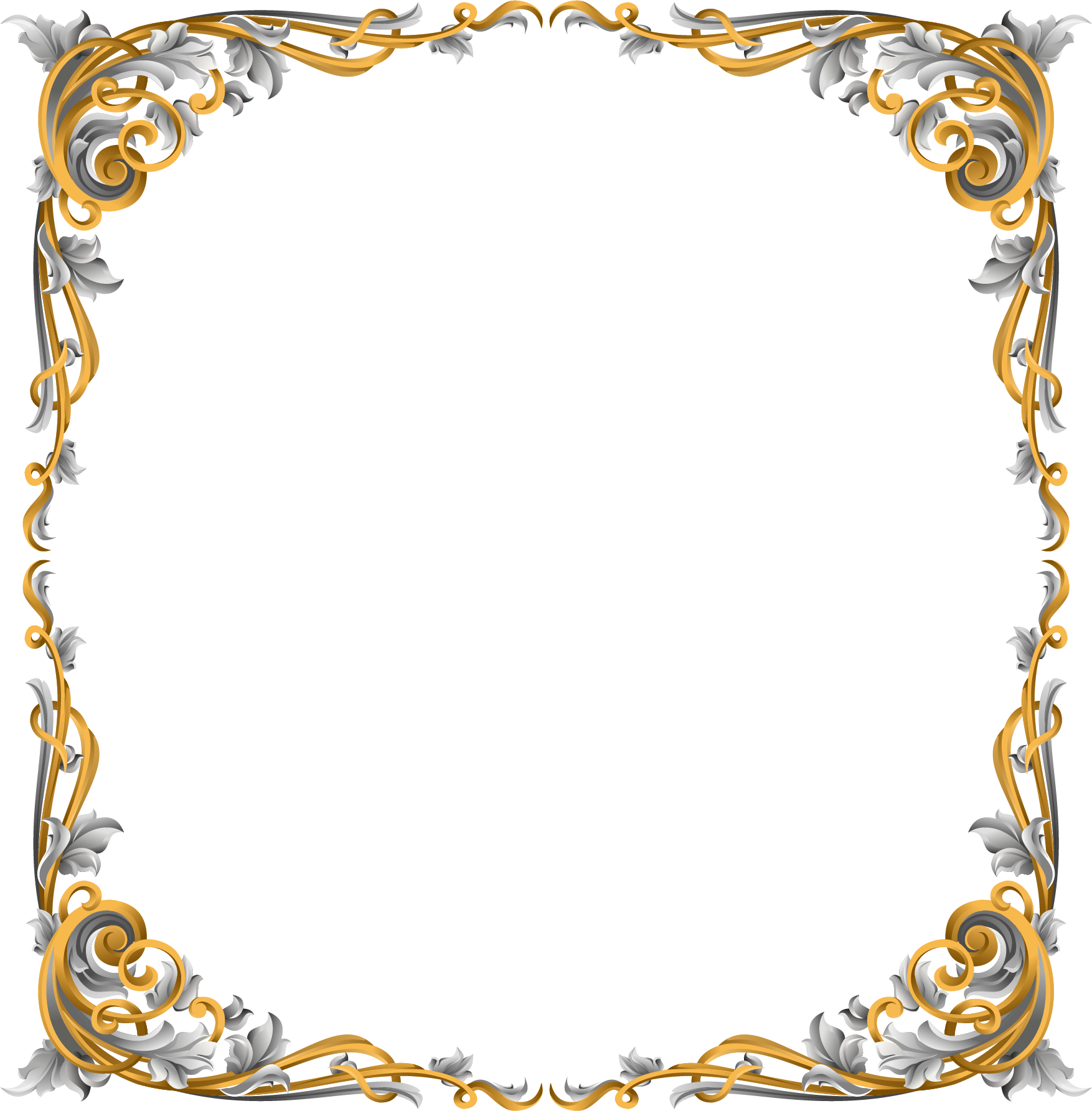 Picture Flower Painted Frame Ornament Hand Vector PNG Image