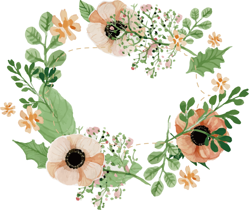 Flower Wedding Vector Design Invitation Floral Border PNG Image