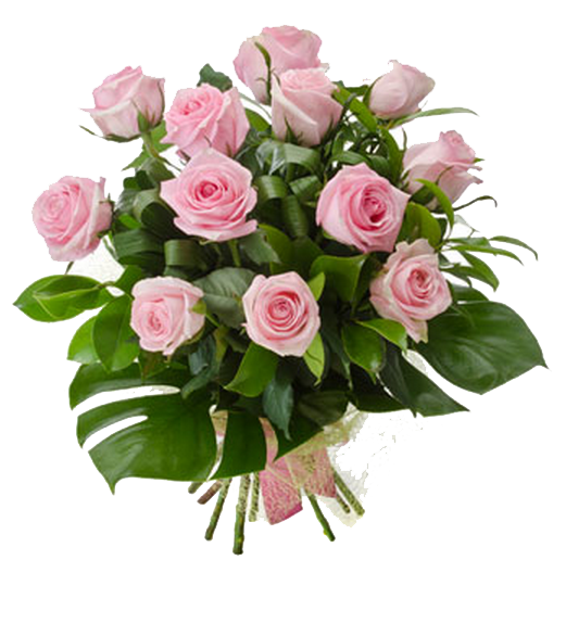 Download Pink Roses Flowers Bouquet Photo HQ PNG Image | FreePNGImg