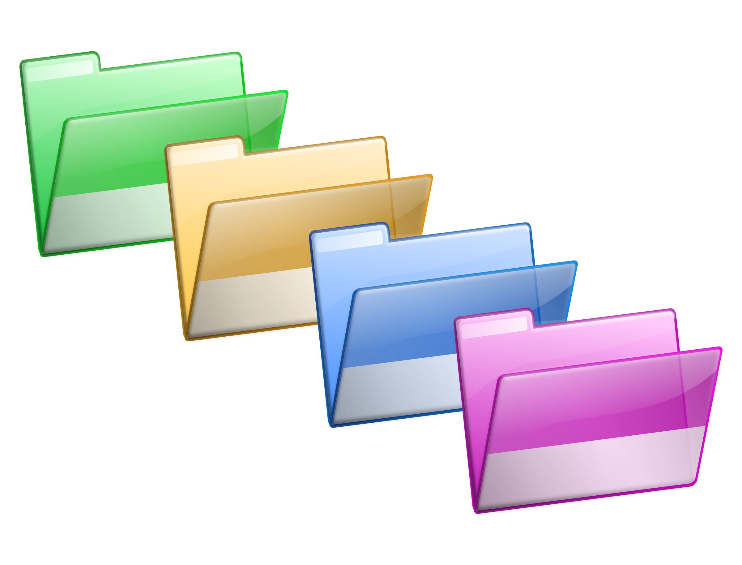 Colorful Folder PNG Image
