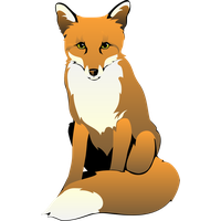 Cute Vector Fox Free HD Image PNG