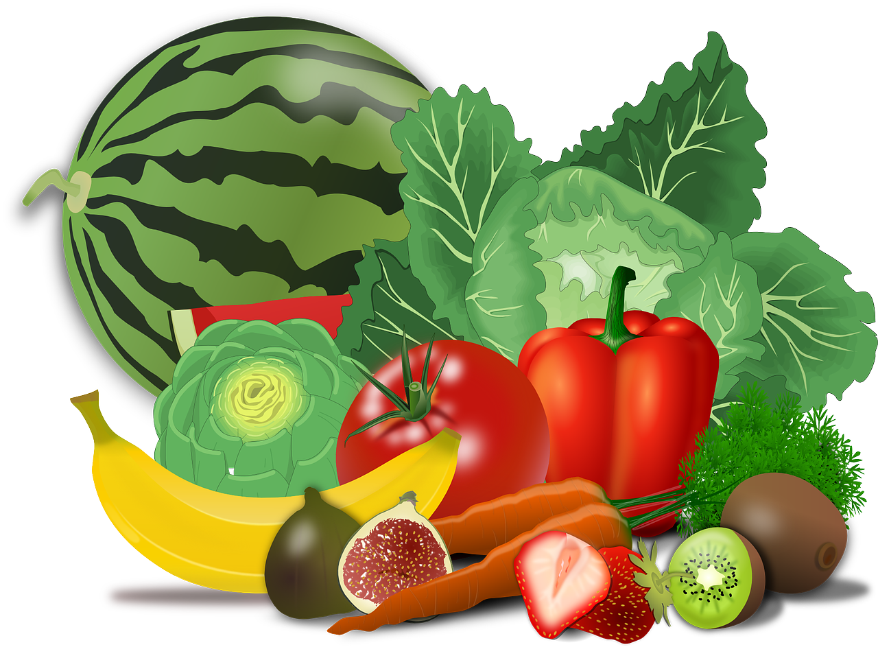 And Fresh Vegetables Fruits HQ Image Free PNG Image