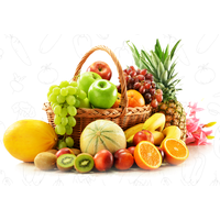 Basket Mix Fruits PNG Free Photo PNG Image