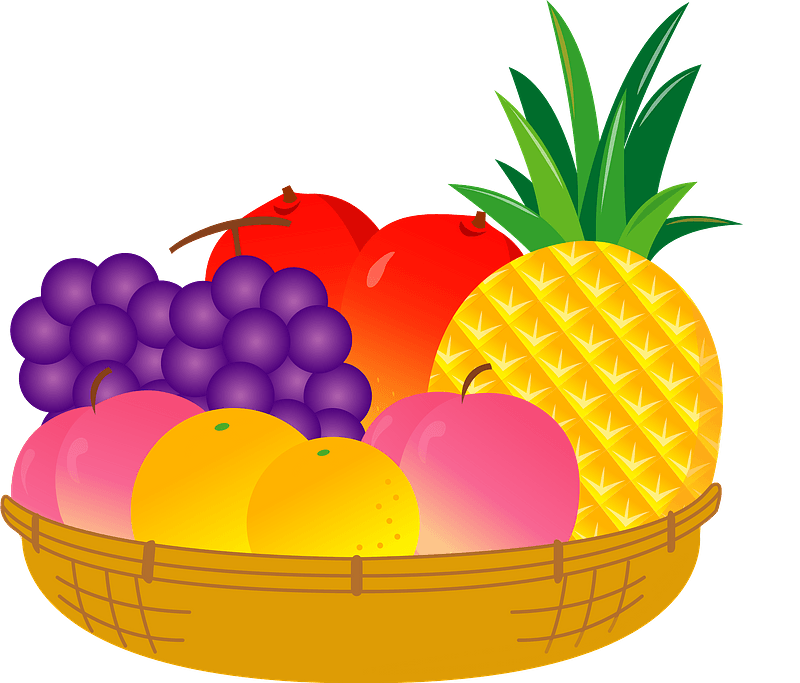 Basket Vector Fruits Free Download Image PNG Image