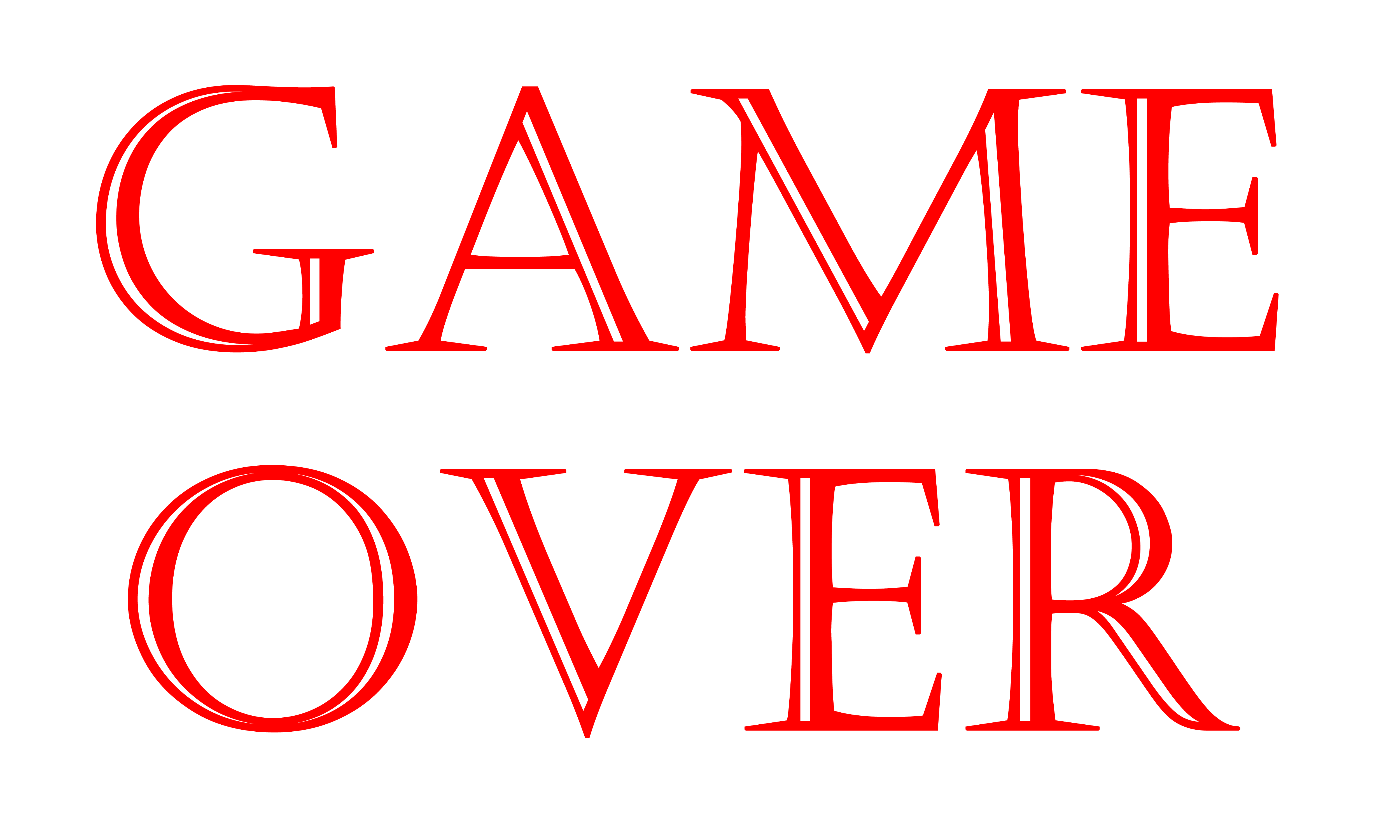 Game over Transparent PNG Image