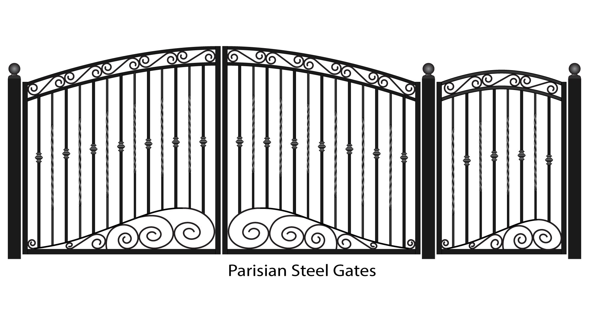 Steel Gate Black Free Clipart HD PNG Image