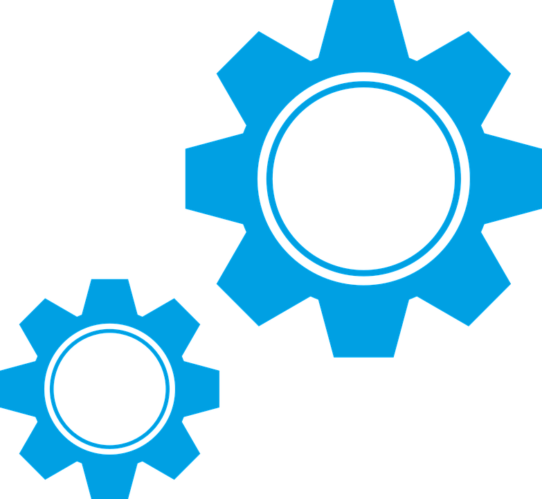 Blue Gears Colorful HQ Image Free PNG Image