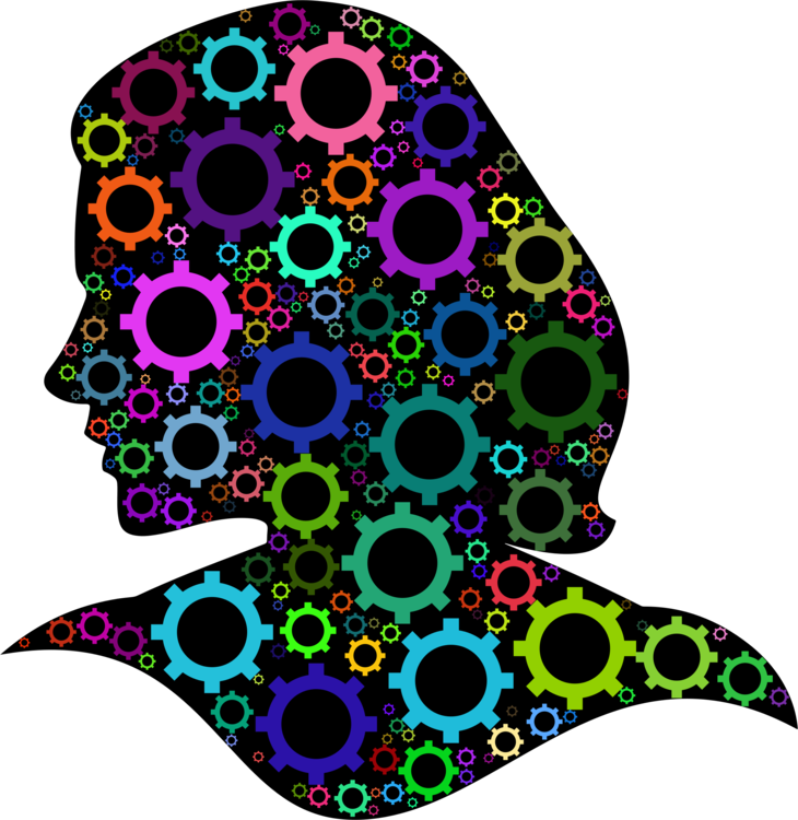 Female Gears Colorful Free Clipart HQ PNG Image
