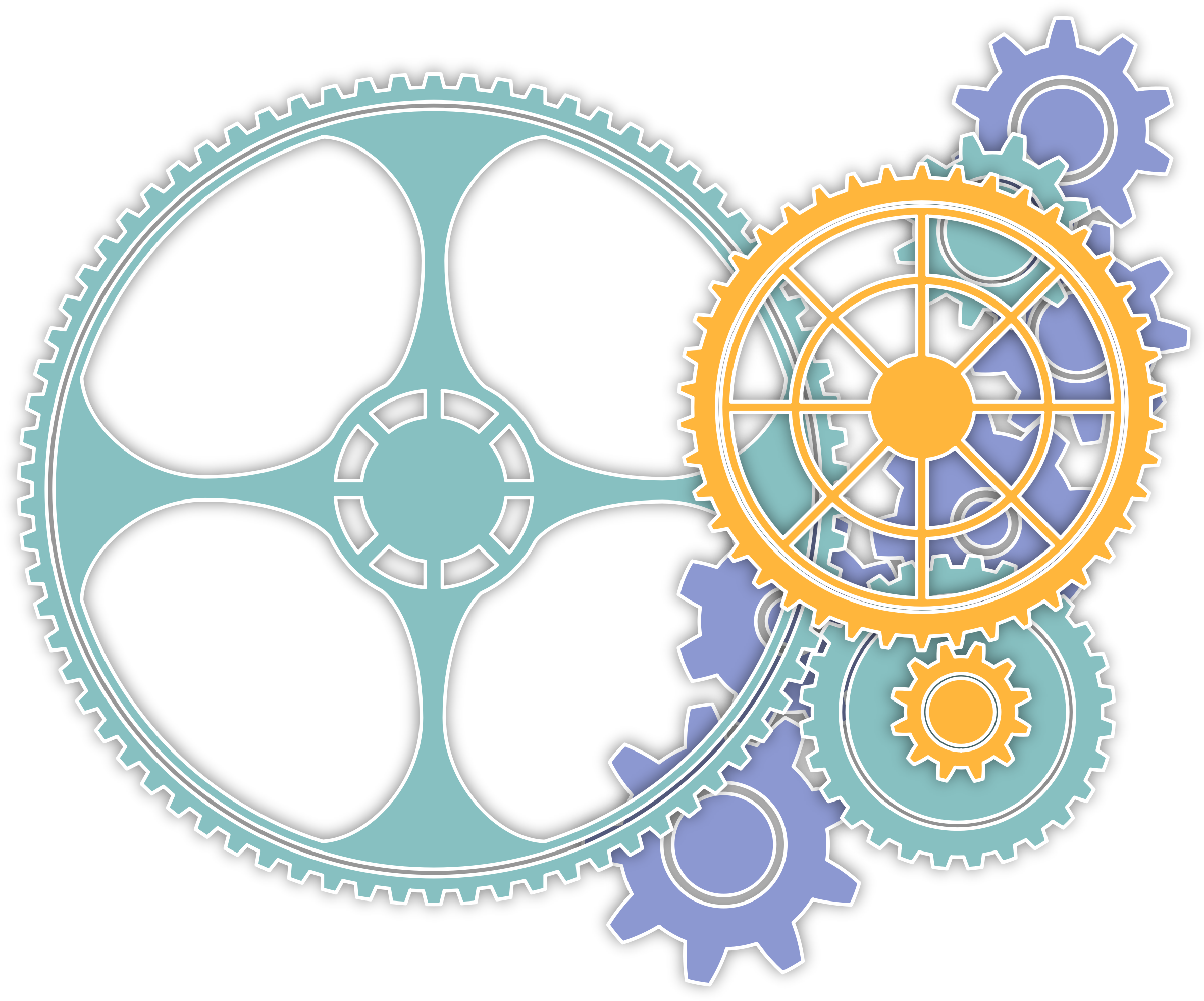 Wheels Gears Colorful Download HQ PNG Image
