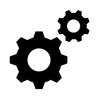 Vector Silhouette Gears Free HQ Image PNG