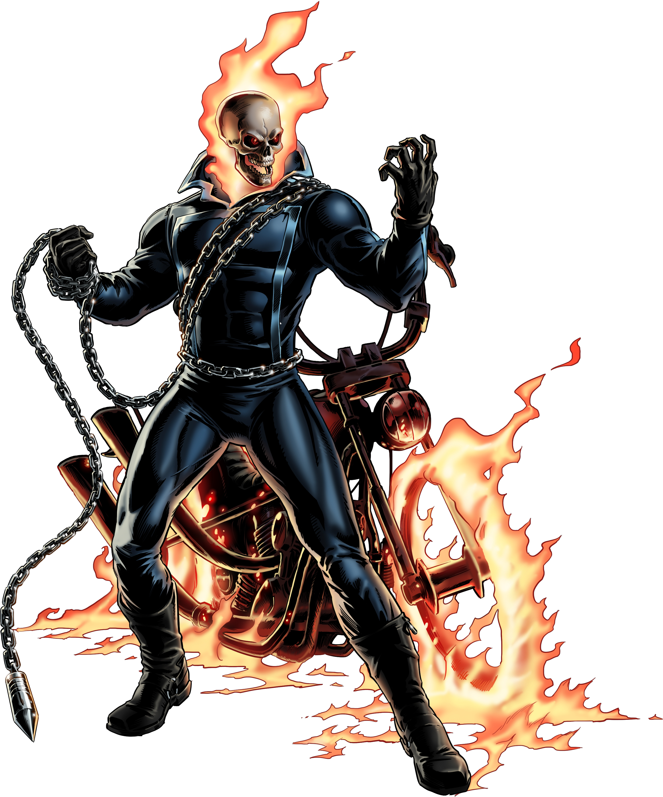 Ghost Flame Rider PNG Free Photo PNG Image