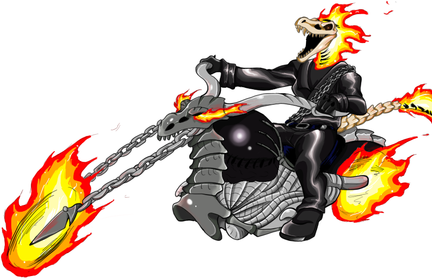 Ghost Flame Rider Free HD Image PNG Image