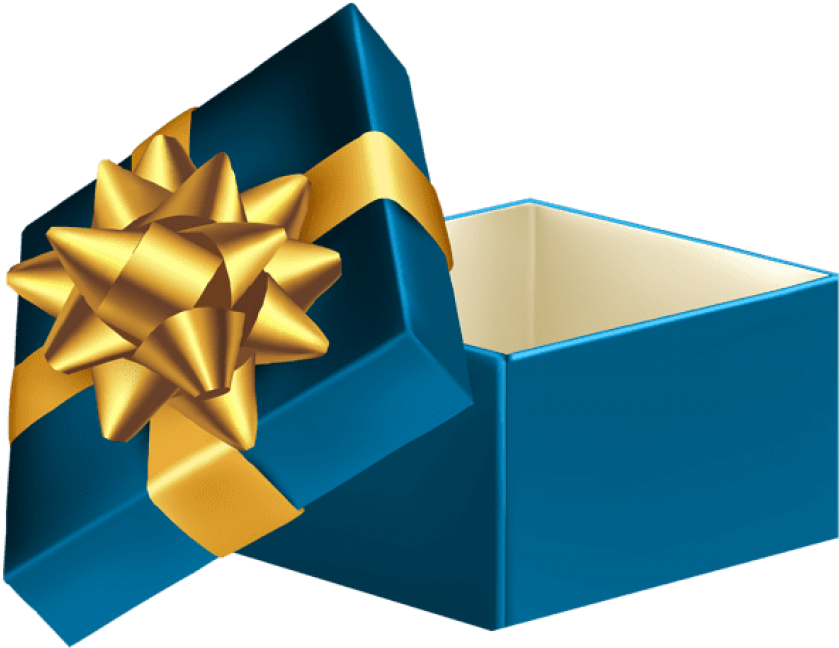 Blue Open Gift Free Download PNG HD PNG Image