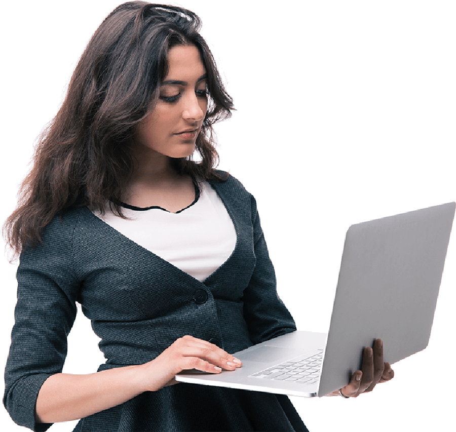 Using Girl Laptop Business Download Free Image PNG Image