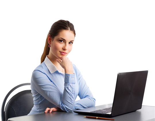 Using Girl Laptop Workplace PNG Free Photo PNG Image