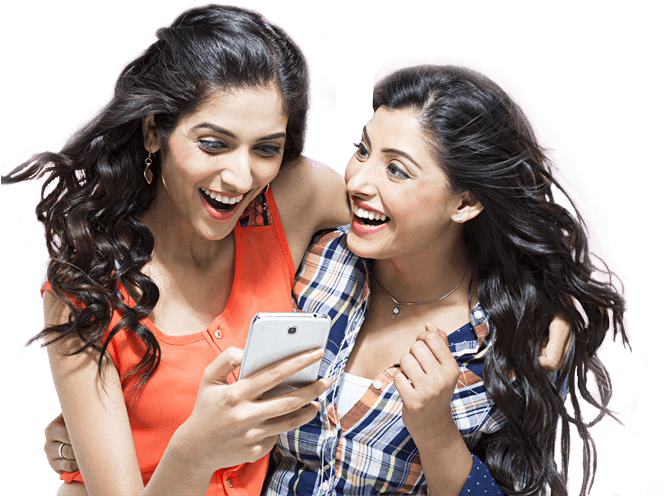 Mobile Using Girl Phone Download HD PNG Image