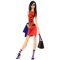 Fashion Girl File PNG Image