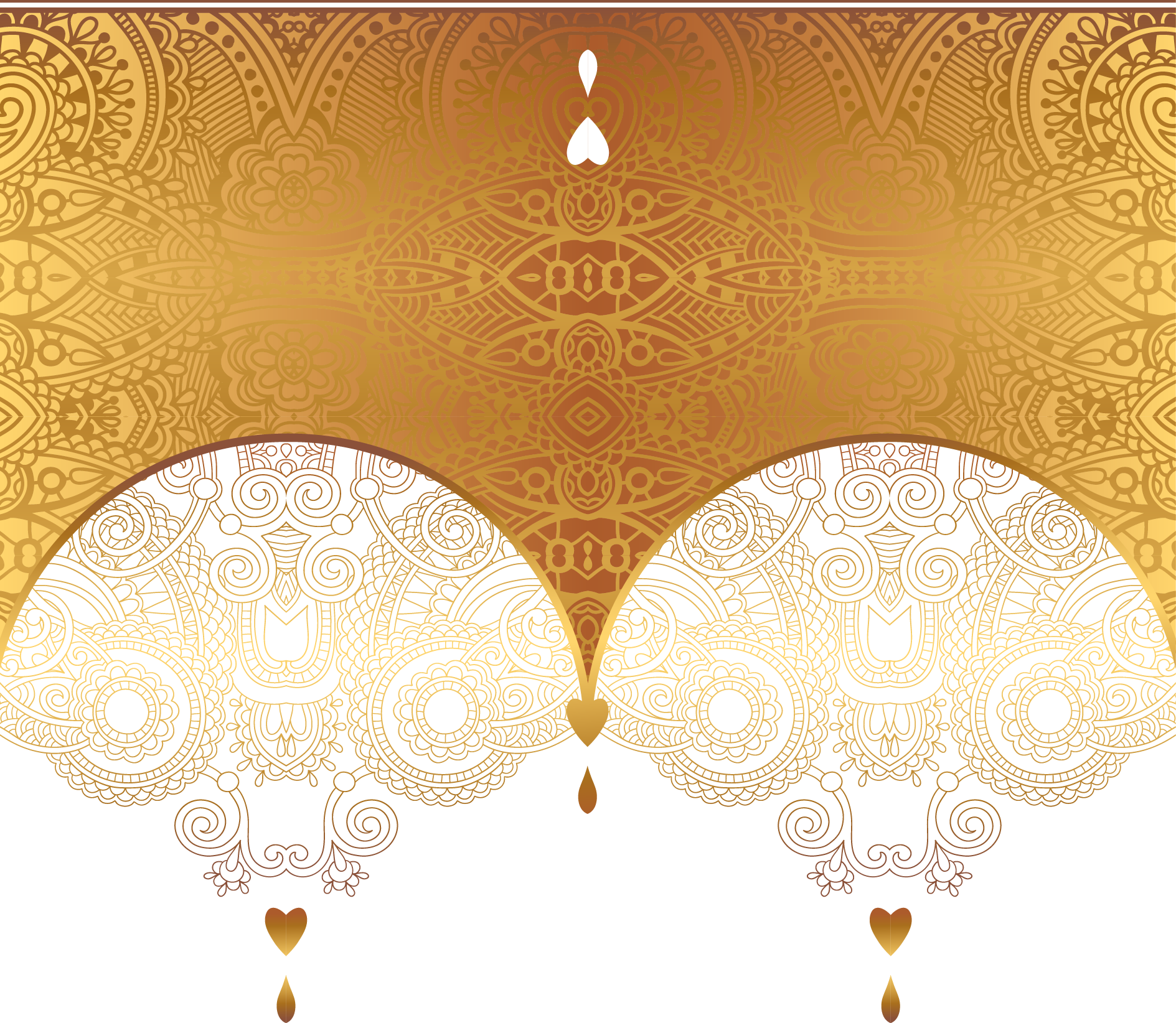 Gold Ornament Euclidean Vector Luxury Card PNG Image