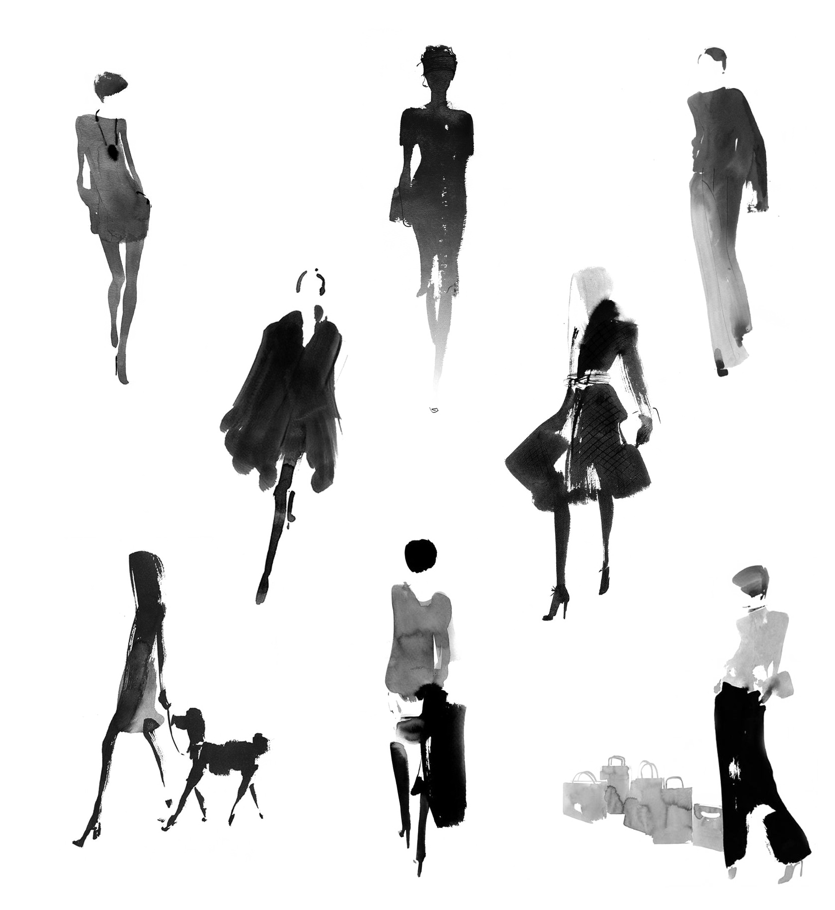 abstract people silhouette