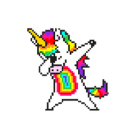 Text Unicorn Art Pixel Drawing Free Download PNG HD PNG Image