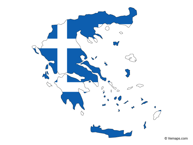 Map Flag Greece Free HD Image PNG Image