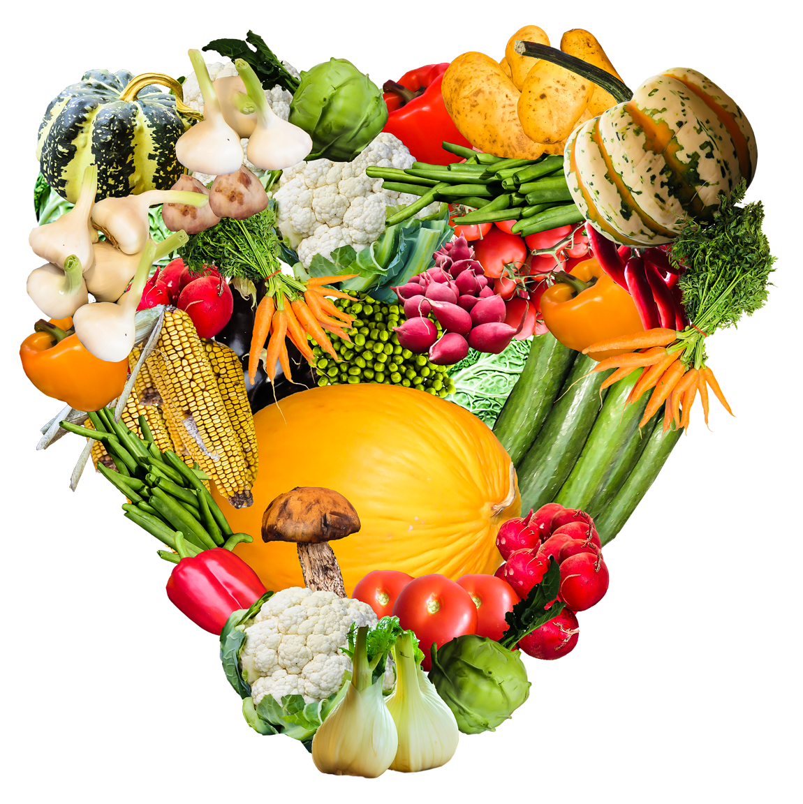 Fresh Vegetables Heart Download Free Image PNG Image