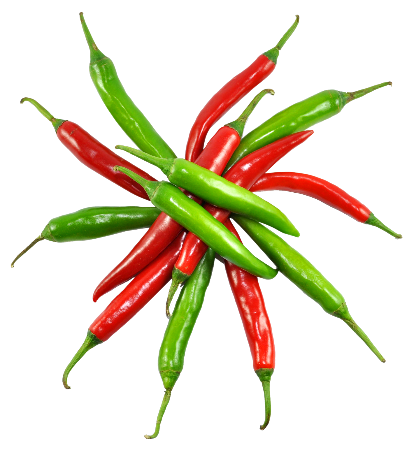 And Fresh Green Red Chilli PNG Image