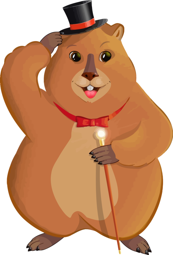 Groundhog Day Cartoon Squirrel For Eve Party PNG Image