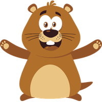 Groundhog Day Cartoon Beaver For Ball Drop