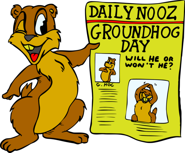 Groundhog Day Cartoon Animal Figure Pleased For Ecards PNG Image